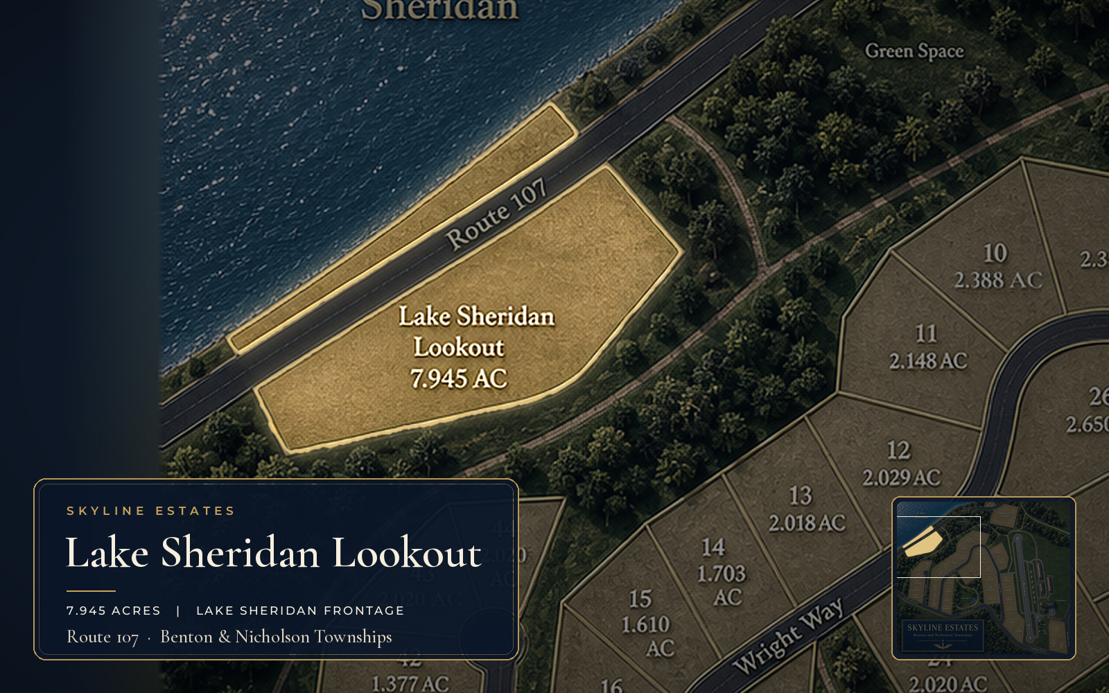 Lake Sheridan Lookout Lot property view